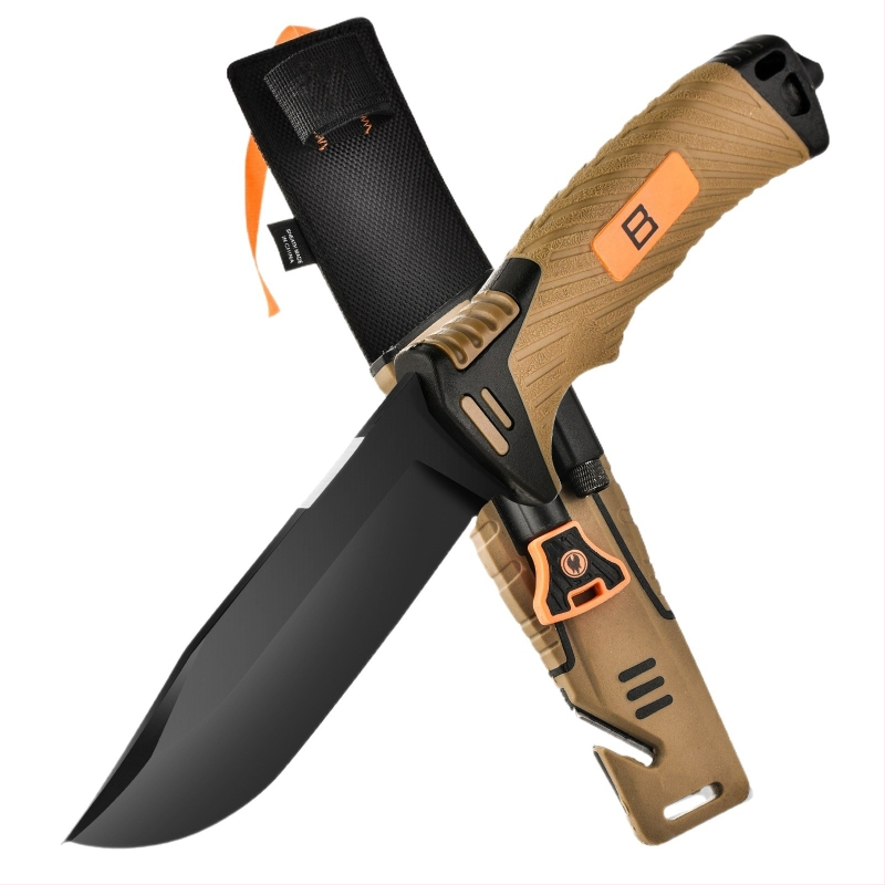 Välistingimustes kasutatav sirge nuga, taktikaline nuga, multifunktsionaalne tööriist, enesekaitse nuga, kaasaskantav, suure kõvadusega terav nuga, ellujäämisnuga