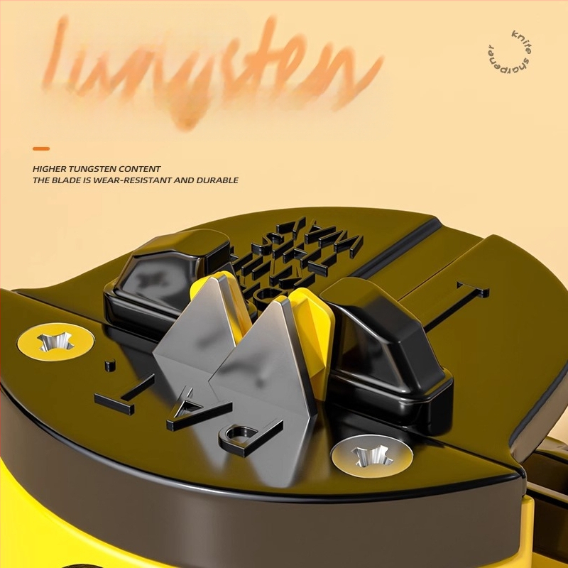 Väike kollane pardi nuga teritusvahend terituskivi majapidamise kiire nuga teritaja täisautomaatne iminapaga kööginuga kääride tööriist