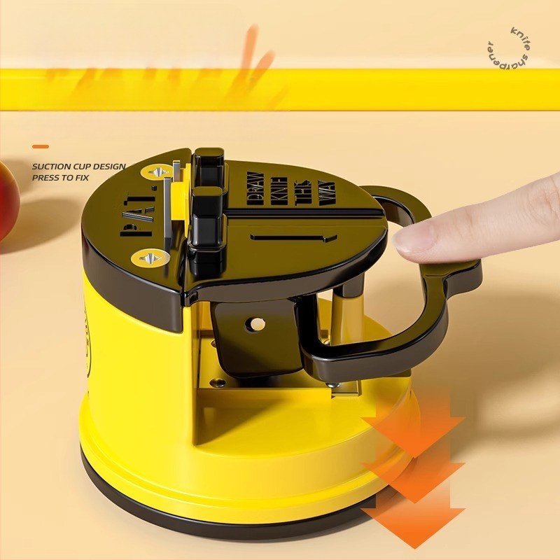 Väike kollane pardi nuga teritusvahend terituskivi majapidamise kiire nuga teritaja täisautomaatne iminapaga kööginuga kääride tööriist