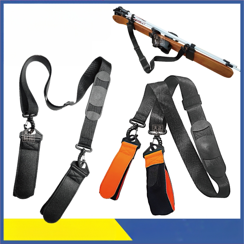 Új bőr síszíszpánt, hordozható, kétoldalas snowboard, fix pántos szánkószíj, állítható snowboard vállpánt