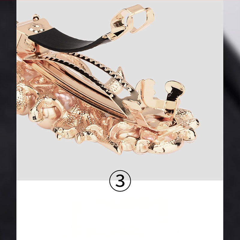 Juuksenõel Rhinestones Naiste Pea tagaküljel Ema Juuksekate Suur Moodne Kevadklamber Juukseaksessuaarid Pärl Ülaklamber Horisontaalne Klamber