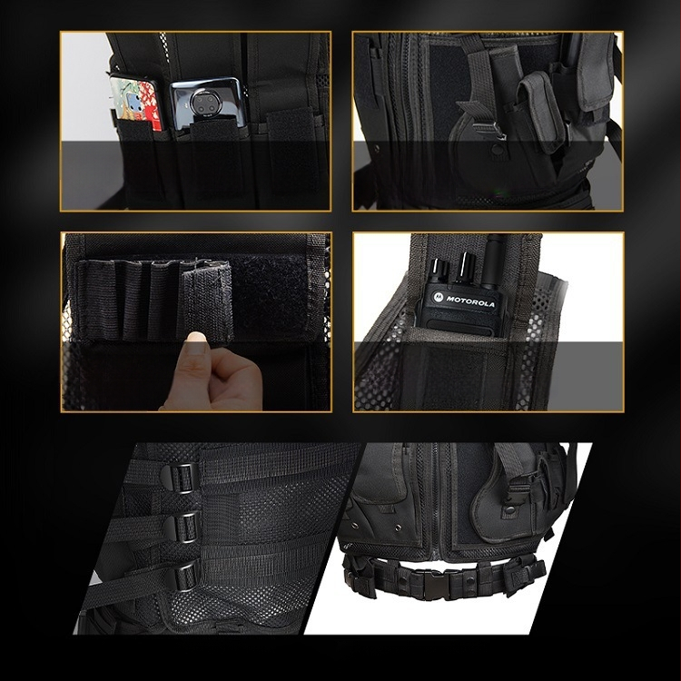 Тактическа жилетка Cross-Border Popular 047, мрежеста, дишаща, устойчива на износване, екипировка за защита при тренировки на открито