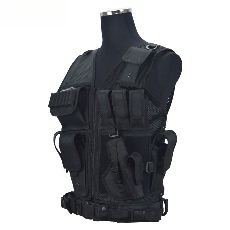 Тактическа жилетка Cross-Border Popular 047, мрежеста, дишаща, устойчива на износване, екипировка за защита при тренировки на открито