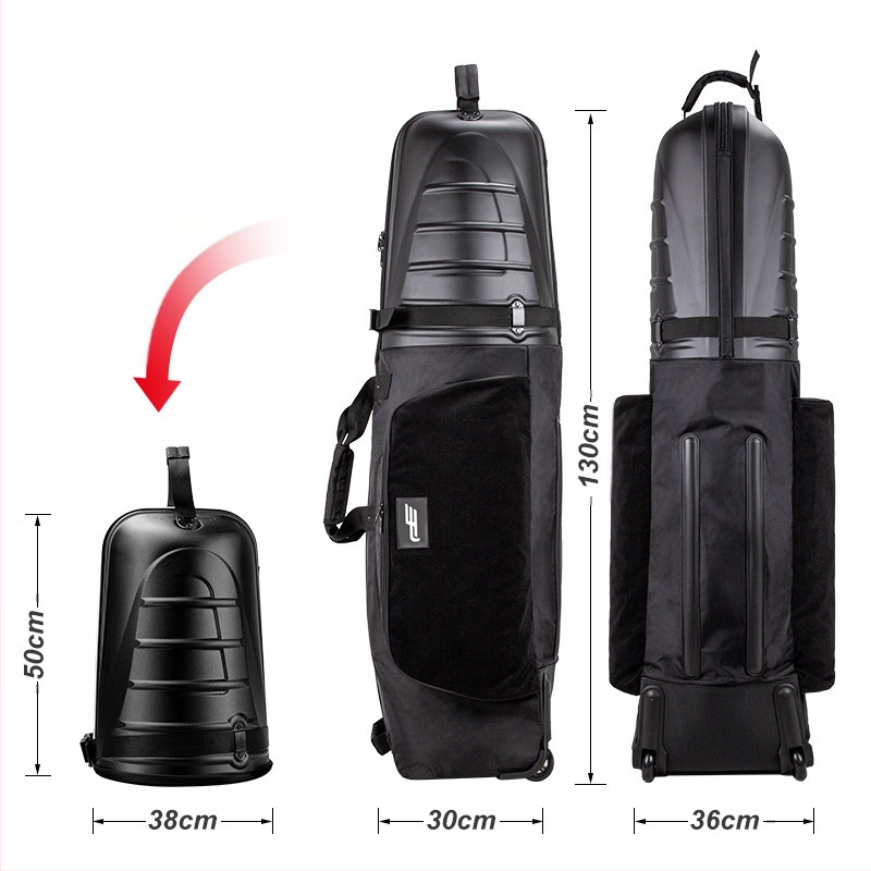 „Playeagle“ naujas golfo krepšys su kietu apvalkalu, languotu krepšio užvalkalu, kelioninis krepšys su skriemuliais