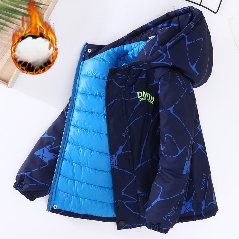 Αντιανεμικό για αγόρια, φθινοπωρινό και χειμερινό μπουφάν 2025, βαμβακερό παλτό με επένδυση, για αγόρια, 13 ετών και μεγαλύτερα παιδιά, παχύ και ζεστό