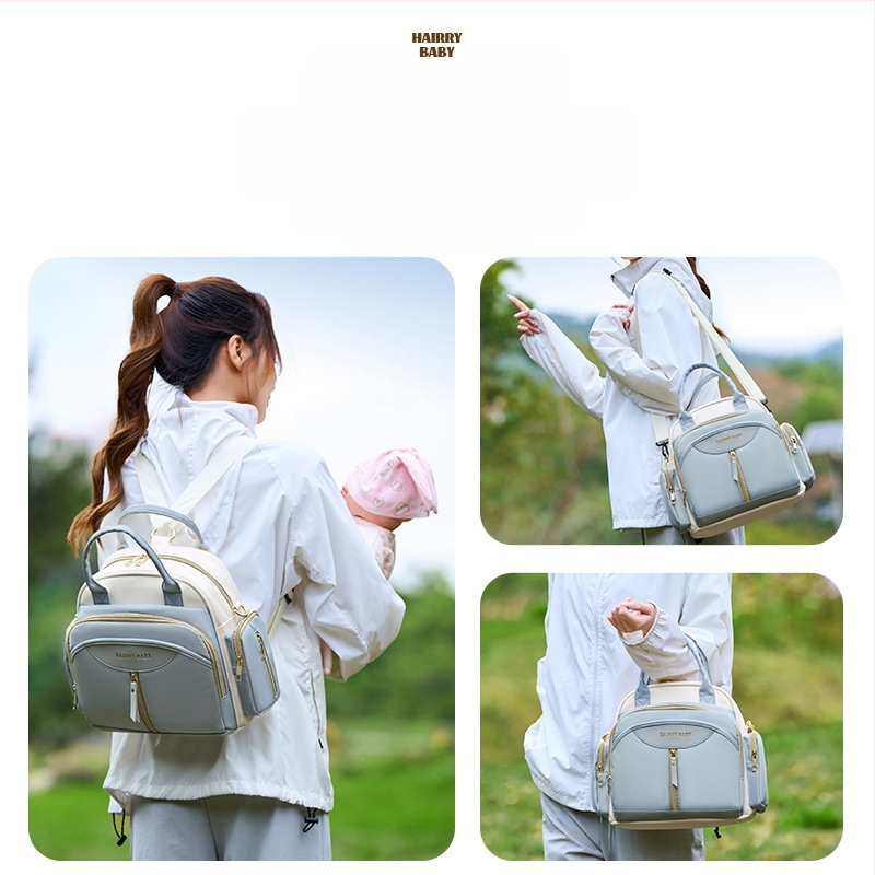 Multifunktsionaalne emmekott 2025. aasta uus suure mahutavusega seljakott, mida saab kanda risti üle keha, kott beebitarvete jaoks emale ja beebile