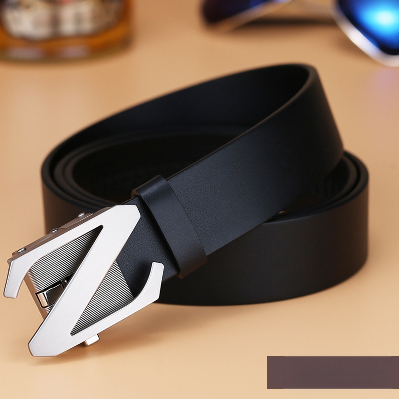 Cezhraničný najpredávanejší pánsky kožený opasok prvej vrstvy, osobnosť, ležérny, formálny, obchodný, list, automatický opasok na nohavice, generácia vlasov