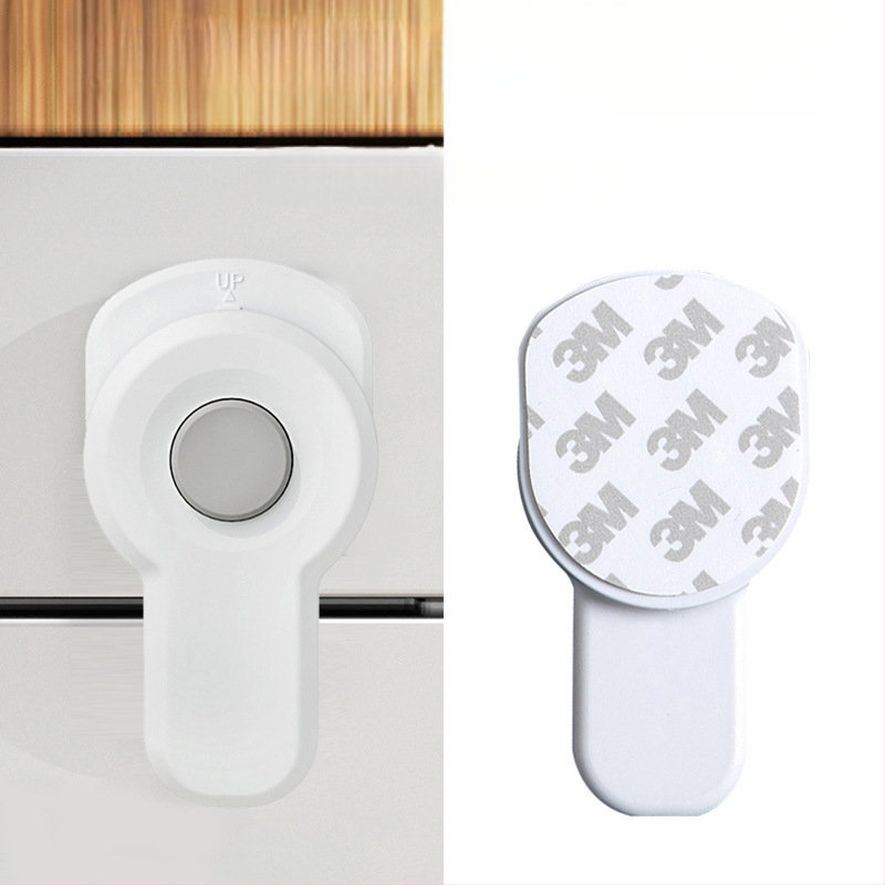 Orkaitės durelių ir langų buitinės saugos spynos spintelės stalčiui mikrobangų krosnelei, apsaugančiai nuo atidarymo, be perforatoriaus, vaikams, kūdikiams, fiksuota apsauginė spyna