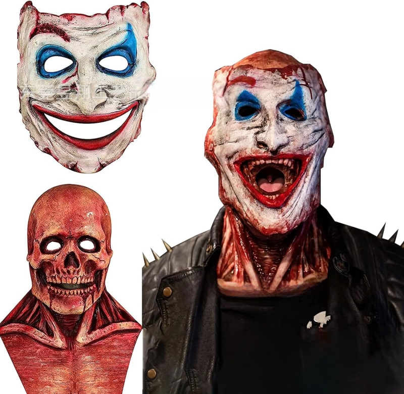 Череп Ghost Knight Jack клоун разкъсана маска Хелоуин ужас уста подвижни шапки от фабрика директни продажби