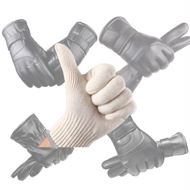 [Pirmojo sluoksnio ožkos odos] Aksominės, sustorintos, šiltos pirštinės, žieminės, jutiklinio ekrano, neslystančios pirštinės motociklams ir važiavimui dviračiu