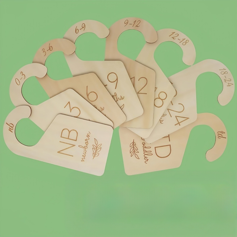 Drevená obojstranná deliaca priečka na oblečenie pre bábätká, kľučka na dvere, vešiak na oblečenie, skrinka na skladovanie, klasifikácia, dekoratívna drevená závesná tabuľa