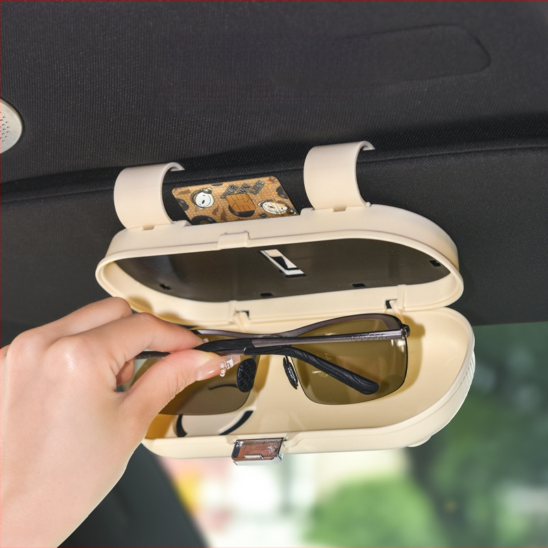 Automašīnas briļļu kaste, auto aksesuāri, briļļu klipsis, saules aizsargs, daudzfunkcionāla, universāla saulesbrille, saulesbrilles, ērta uzglabāšanas kaste