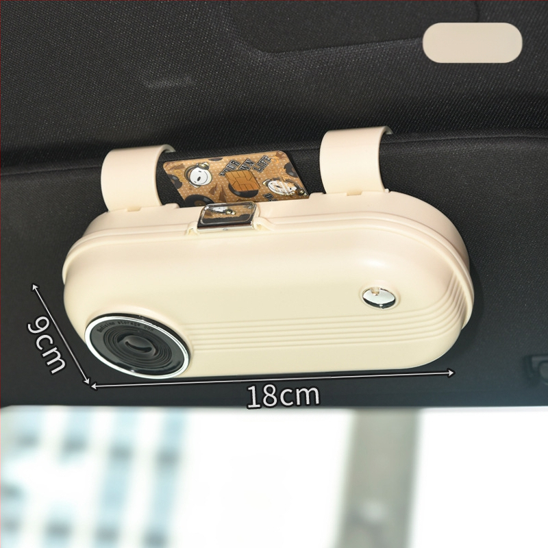 Κουτί γυαλιών αυτοκινήτου αξεσουάρ αυτοκινήτου κλιπ γυαλιών ηλίου πολυλειτουργικό καθολικό γυαλιών ηλίου βολικό κουτί αποθήκευσης