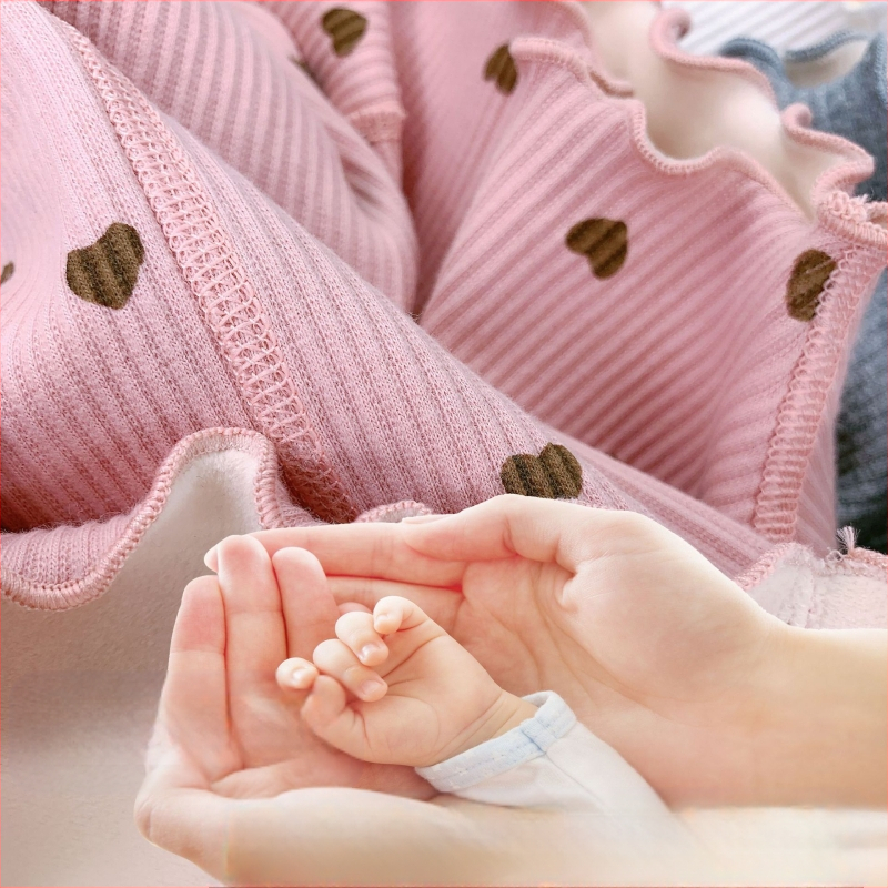 Čisti pamučni djevojački bazna majica, dječja bazna majica dugih rukava, bebina proljetna i jesenska donja odjeća, djevojačko intimno donje rublje klase A