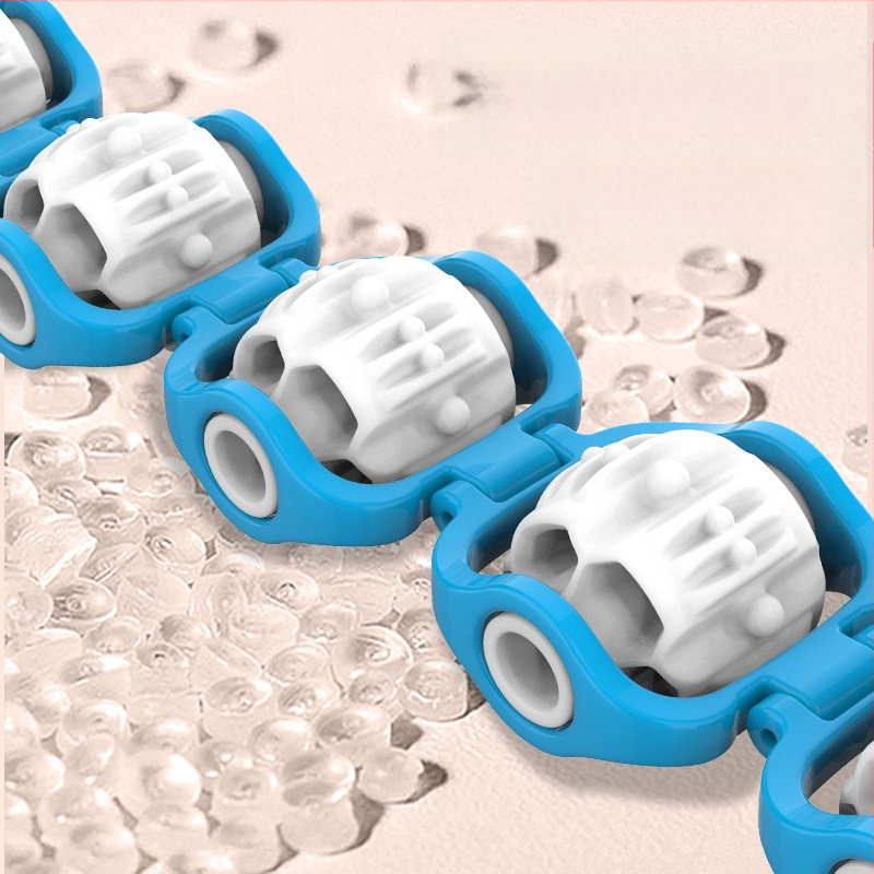 Daugiafunkcis masažuoklis su nuimamu voleliu, skirtas gilinti meridianus, atviras pečių plotis, rankinis volelis nugarai