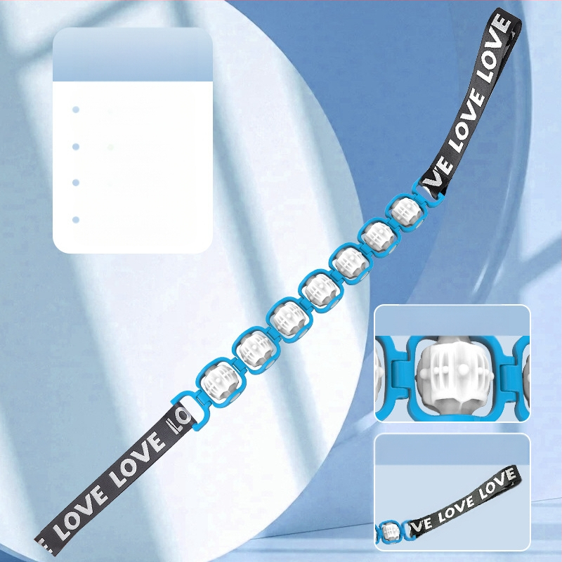 Daugiafunkcis masažuoklis su nuimamu voleliu, skirtas gilinti meridianus, atviras pečių plotis, rankinis volelis nugarai