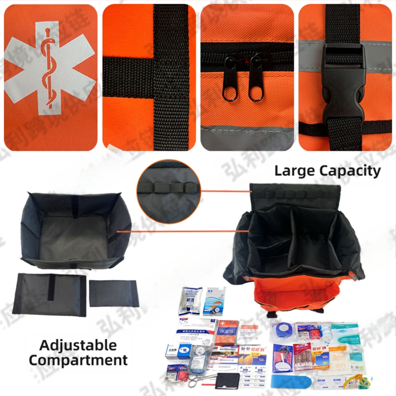 laos esmaabikomplekt õues meditsiinikomplekt suure mahutavusega helkurribaga kaasaskantav hoiukott päästekott traumakott