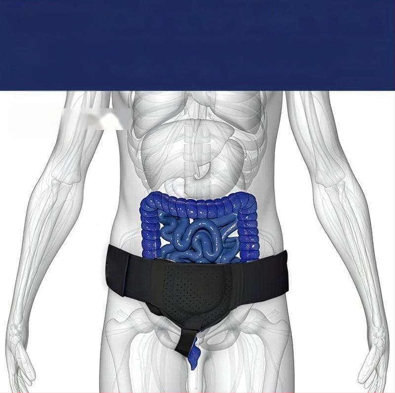 Херниален колан за мъже от директни продажби от фабриката, колан за притискане при ингвинална херния, регулируем колан за поддръжка на тънките черва