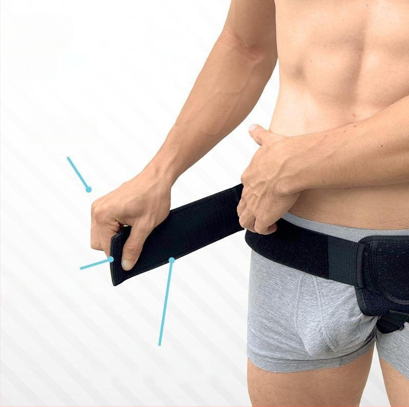 Херниален колан за мъже от директни продажби от фабриката, колан за притискане при ингвинална херния, регулируем колан за поддръжка на тънките черва