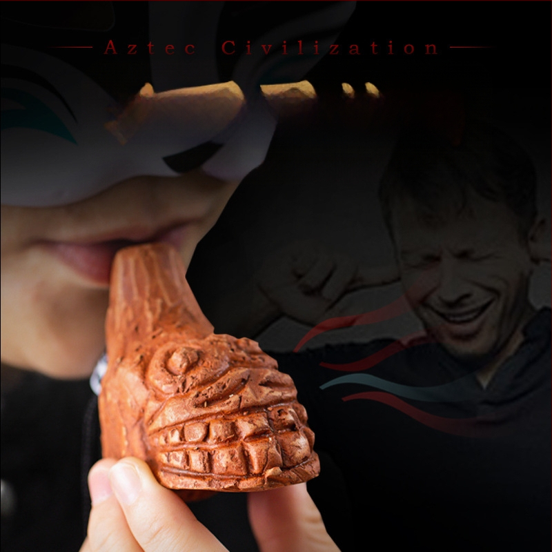 Asteekide mini keraamika flööt puhas keraamika mudavile Kun dekompressiooni naljavilel õudus ulgumine trikimänguasi