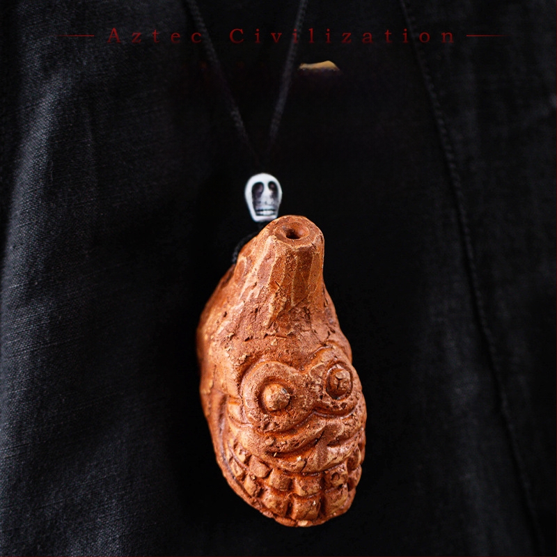 Asteekide mini keraamika flööt puhas keraamika mudavile Kun dekompressiooni naljavilel õudus ulgumine trikimänguasi