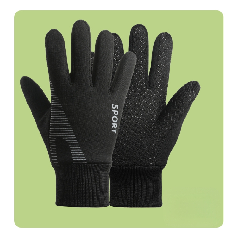 Vaikiškos pirštinės berniukams, atsparios vėjui, slidinėjimui, sniegui, vandeniui, su vilnos pamušalu, neslystančios, šiltos žieminės berniukų dviračių pirštinės