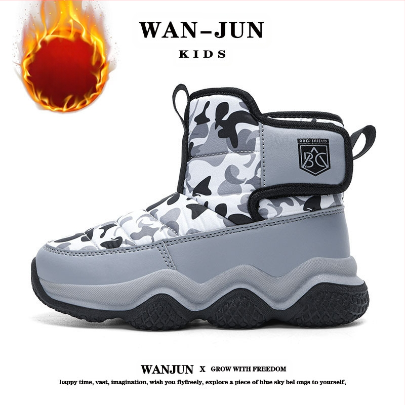 Vaikiški sniego batai mergaitėms, nauji, su vilnos pamušalu, dideli, medvilniniai batai, vandeniui atsparūs, šilti, medvilniniai batai