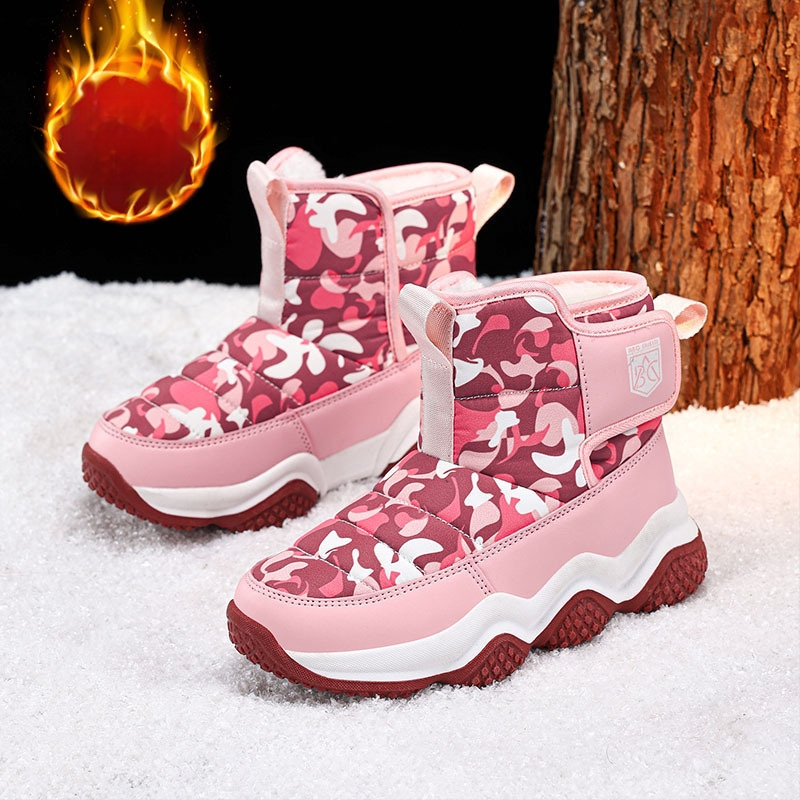 Vaikiški sniego batai mergaitėms, nauji, su vilnos pamušalu, dideli, medvilniniai batai, vandeniui atsparūs, šilti, medvilniniai batai