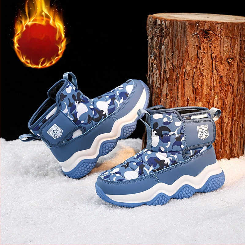 Vaikiški sniego batai mergaitėms, nauji, su vilnos pamušalu, dideli, medvilniniai batai, vandeniui atsparūs, šilti, medvilniniai batai