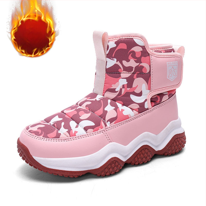 Vaikiški sniego batai mergaitėms, nauji, su vilnos pamušalu, dideli, medvilniniai batai, vandeniui atsparūs, šilti, medvilniniai batai