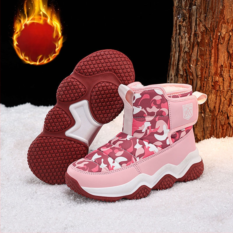 Vaikiški sniego batai mergaitėms, nauji, su vilnos pamušalu, dideli, medvilniniai batai, vandeniui atsparūs, šilti, medvilniniai batai