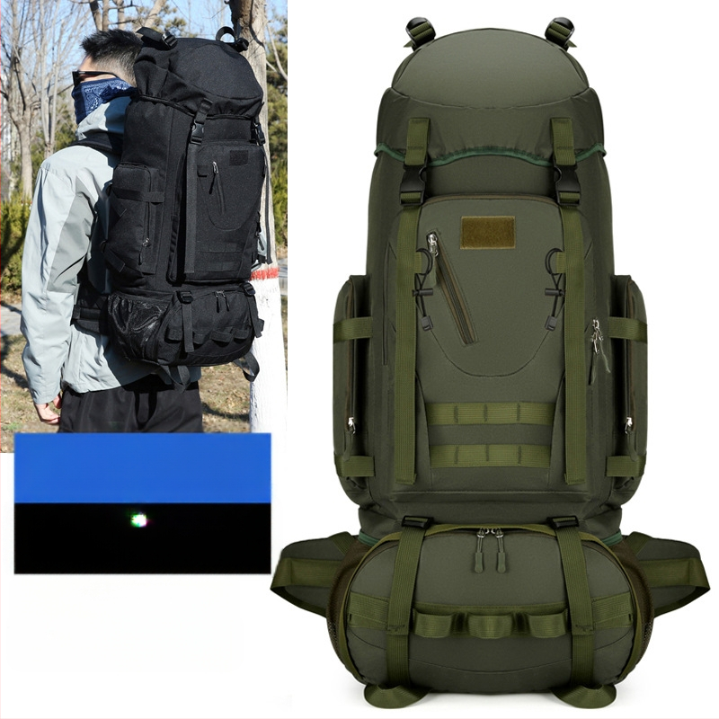 Āra pārgājienu alpīnisma soma vīriešiem, 90 litru ietilpīga, viegla mugursoma sievietēm, ūdensnecaurlaidīga ceļojumu soma