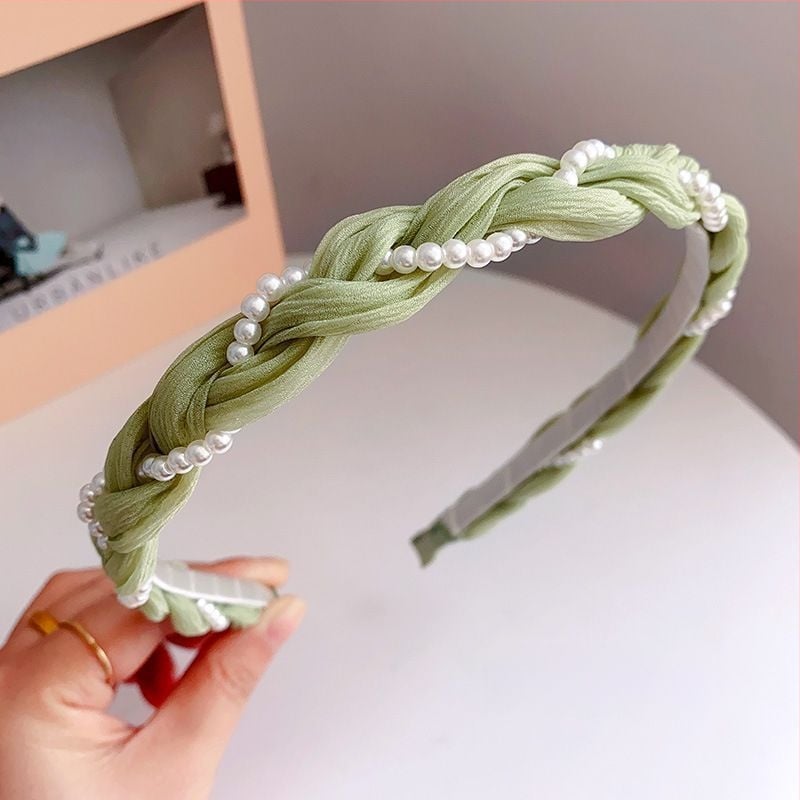 Keeratud pärlitega peapael naistele, suvine temperament, pressitud juuste koobas, metsahaldja juuste kimp, värsked ja kallid juukseaksessuaarid