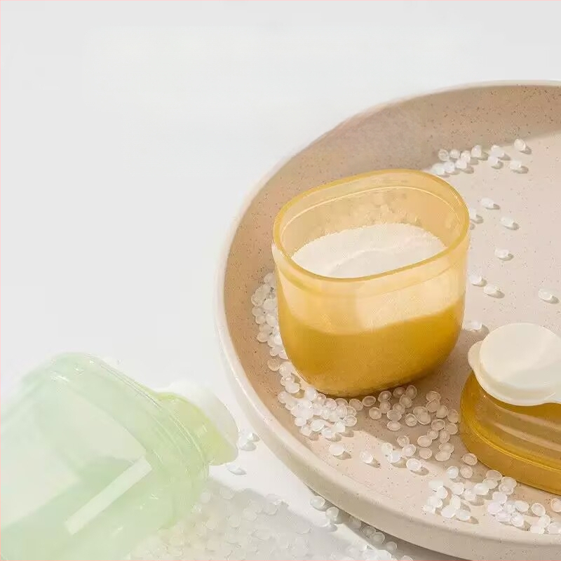 Nešiojama pieno miltelių dozavimo dėžutė naudojimui kelyje, vieno skyriaus maisto indas kūdikių ryžių dribsnių laikymui