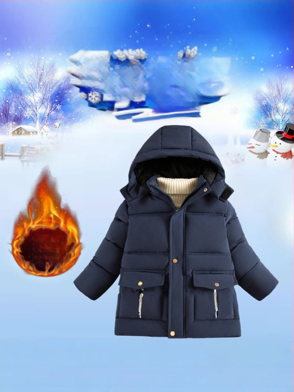 Dječja perjana jakna za dječake, srednje duljine, nova zimska muška, ženska, srednje duljine, uskog kroja, zadebljana, topla, u zapadnjačkom stilu