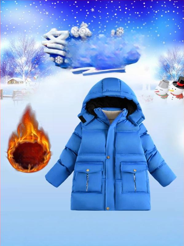 Dječja perjana jakna za dječake, srednje duljine, nova zimska muška, ženska, srednje duljine, uskog kroja, zadebljana, topla, u zapadnjačkom stilu