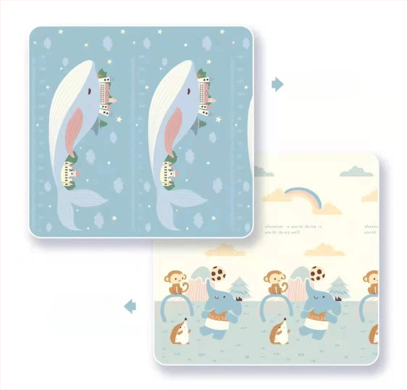 Kūdikio ropojamasis kilimėlis, sutirštintas putplasčio kilimėlis, saugi medžiaga, be kvapo, atsparus aliejui, apsauga nuo užsiteršimo, lengvai valomas, sulankstomas ir sandėliuojamas