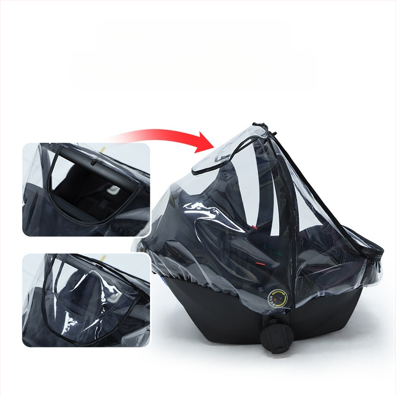 Tehase otsetarnimine EVA beebiturvakorvi vihmakate beebiistme tolmukate beebikäru PVC tuulekaitse