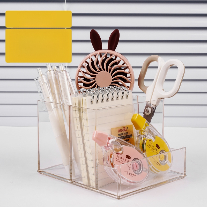 Daudzfunkcionāls akrila galda pildspalvu turētājs, lielas ietilpības, studentu biroja mobilā tālruņa turētājs, kancelejas preču glabāšanai, radoša uzglabāšana