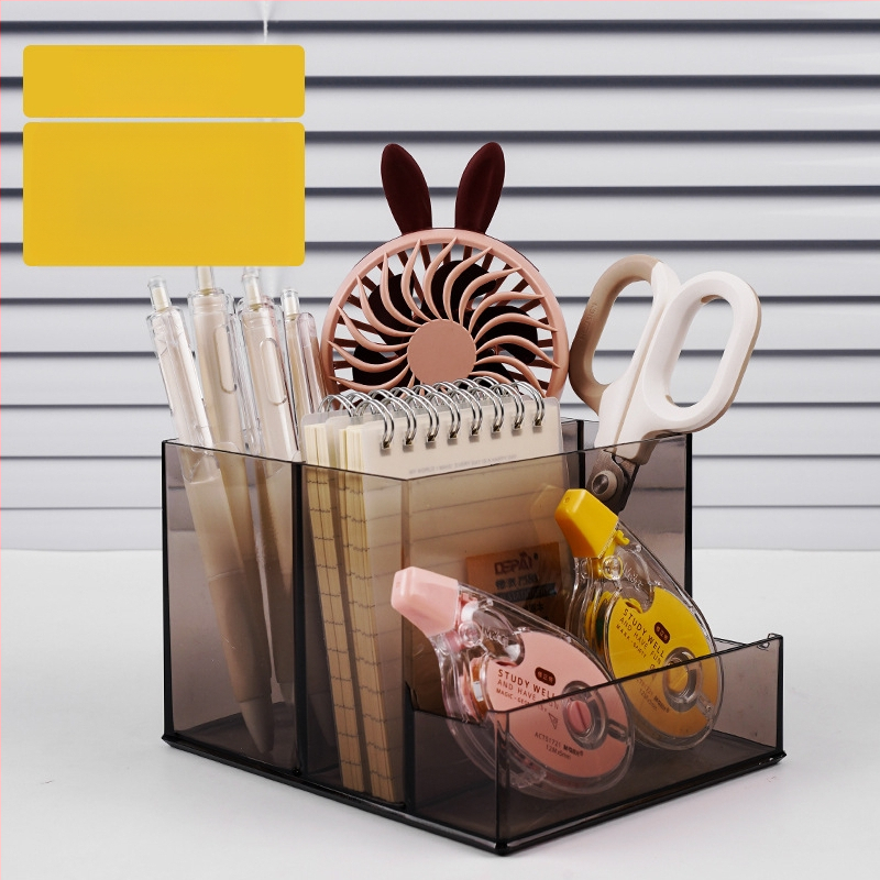 Daudzfunkcionāls akrila galda pildspalvu turētājs, lielas ietilpības, studentu biroja mobilā tālruņa turētājs, kancelejas preču glabāšanai, radoša uzglabāšana