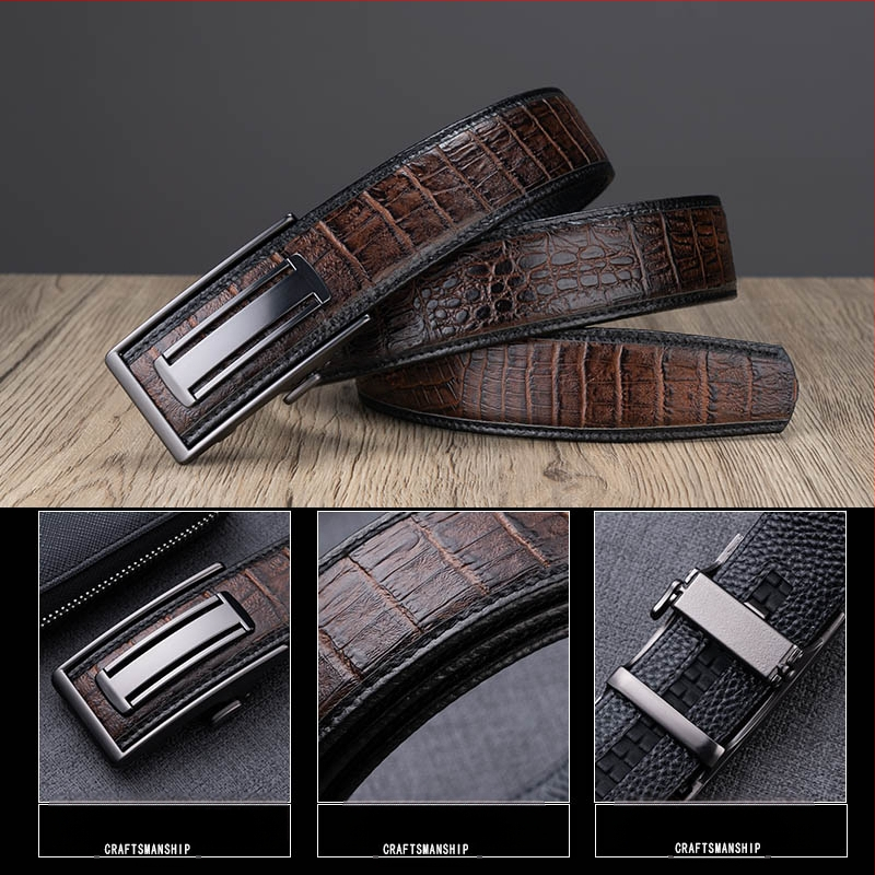 Pealiskihi loomanahast meeste vöö ehtsast nahast automaatse pandlaga seestpoolt kantav loomanahast äriline vabaaja klassikaline must meeste vöö