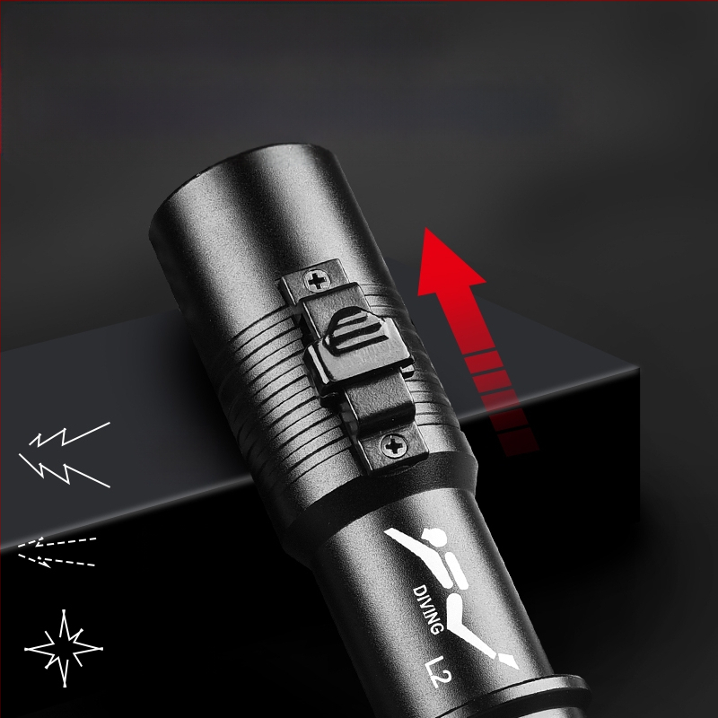 Nardymo žibintuvėlis, įkraunamas po vandeniu, profesionalus magnetinio jungiklio apšvietimas, stipri šviesa, atspari vandeniui, specialūs itin ryškūs lauko žibintai