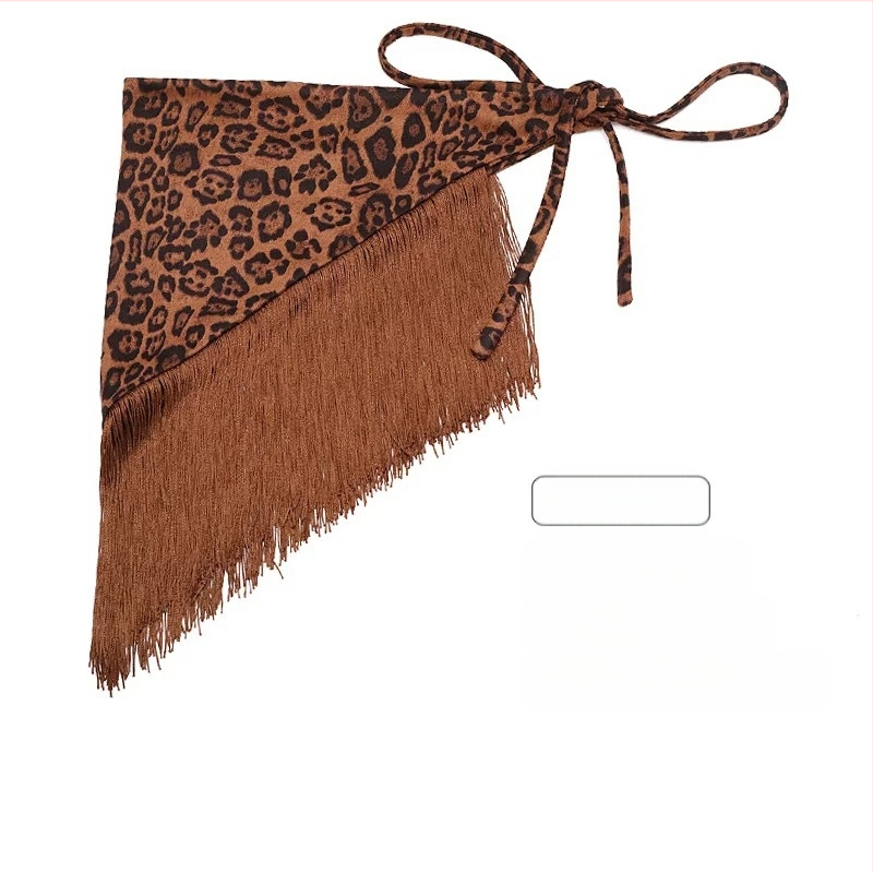 2024. aasta uue stiiliga kleit niššidisainiga leopardilise kolmnurga paeltega, tutiga puusarätikuga vöökate Ameerika stiilis Y2K kuum tüdruk