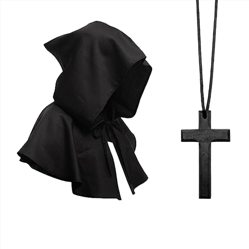 Halloweeni nunnade hidžaabi kostüüm, misjonäride ristiga rinnahoidja COSPLAY, Cosplay