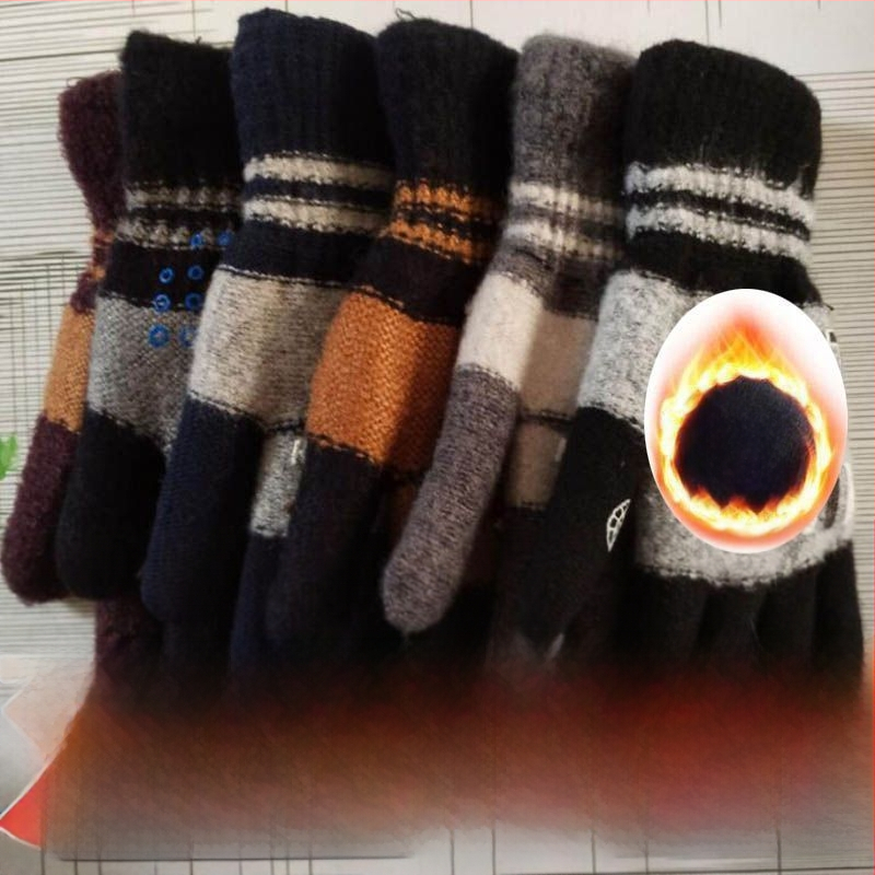 Ziemas biezi jāšanas dubultie cimdi ar flīsa oderi vilnas cimdi vairumtirdzniecības cimdi silti, auksti, silti, ar flīsa oderi