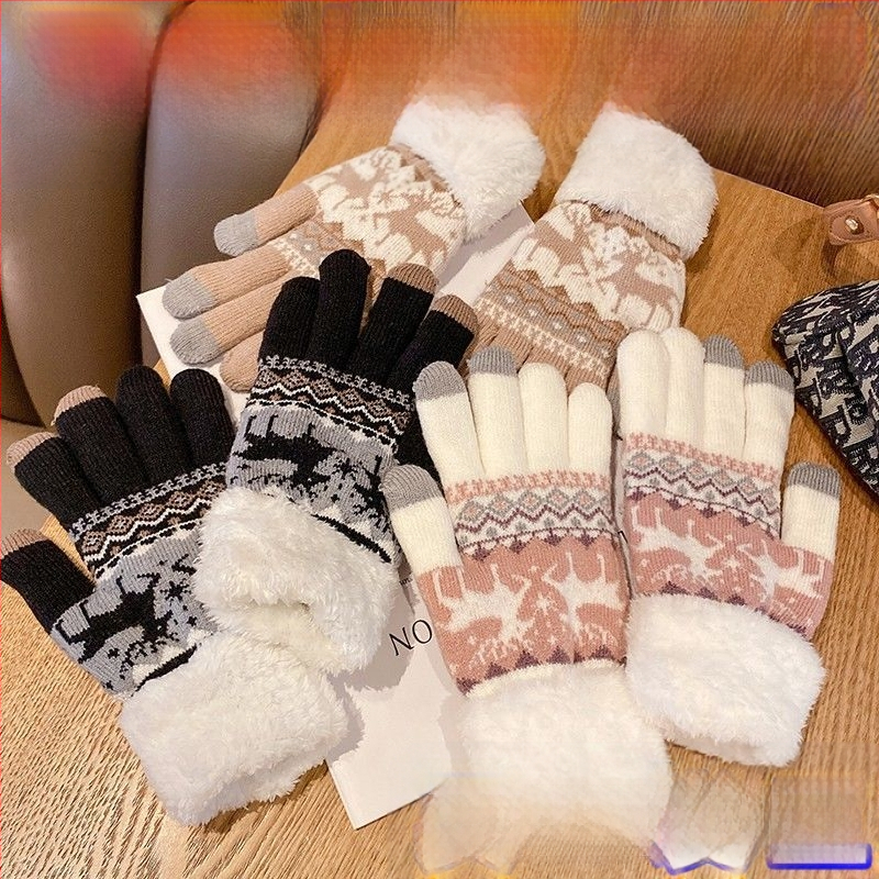 Ziemas biezi jāšanas dubultie cimdi ar flīsa oderi vilnas cimdi vairumtirdzniecības cimdi silti, auksti, silti, ar flīsa oderi