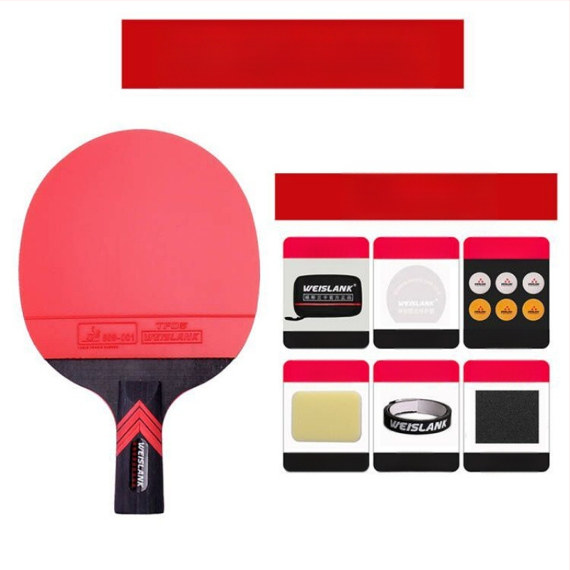 Profesionalios varžybų klasės 9 žvaigždučių 7 žvaigždučių anglies pluošto stalo teniso raketė su trumpa rankena, tiesia rankena, horizontali raketė su ilga rankena, didelio elastingumo ir klampumo