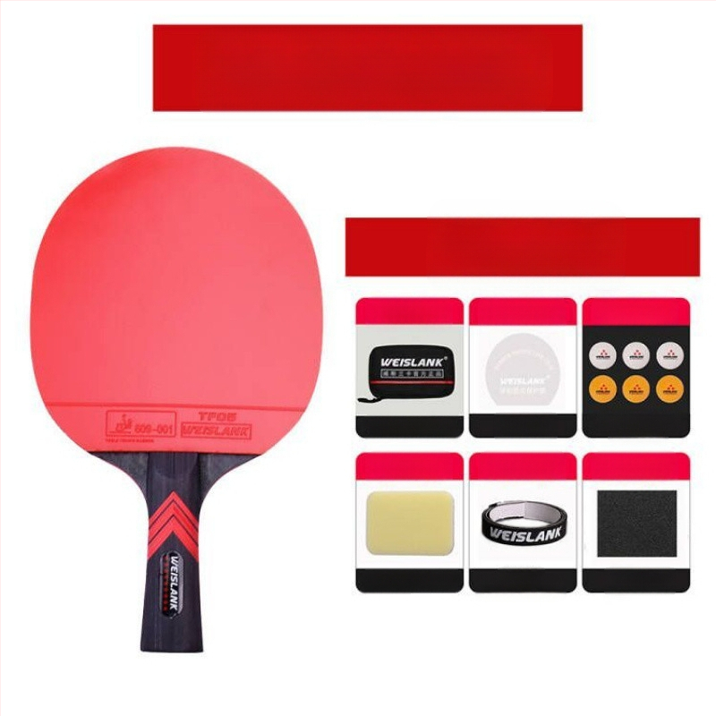 Profesionalios varžybų klasės 9 žvaigždučių 7 žvaigždučių anglies pluošto stalo teniso raketė su trumpa rankena, tiesia rankena, horizontali raketė su ilga rankena, didelio elastingumo ir klampumo