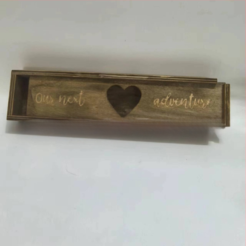 Puidust rasedustesti pulgaga üllatuskarp, rasedustesti teadetekarp, beebikingitus abikaasale ja vanavanematele