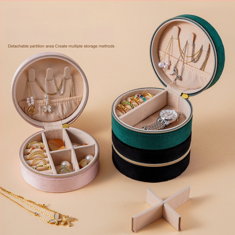 Piiriülene otsetarne sametist ehete hoiukarp reisimiseks kaasaskantav ehtekarp kõrvarõngaste kaelakee sõrmuse ehtekarp